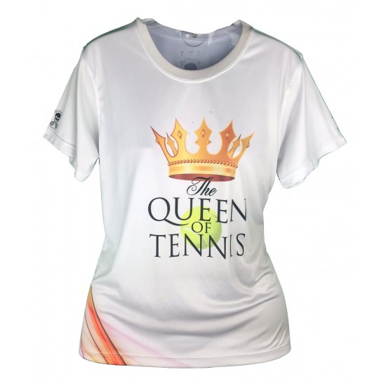 CAMISETA BONES THE QUEEN OF TENNIS - BRANCA